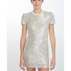 NWT Generation Love Donna Sequin Dress Silver size XXS